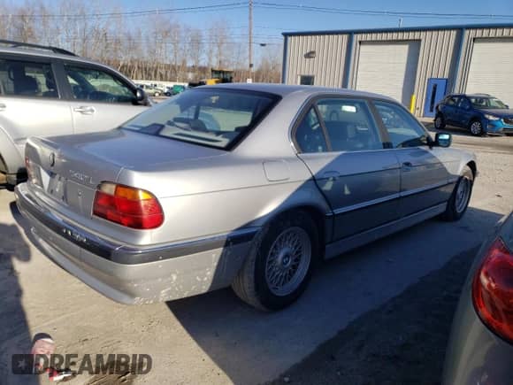 1997 BMW 7 Series 740iL with VIN WBAGJ8320VDM04596, listed as a Copart auction lot 46177945 with Not provided miles and Clean title. Bid and sale history available at DreamBid. Image 3.
