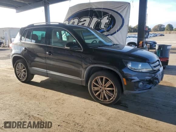 2014 Volkswagen Tiguan S with VIN WVGAV3AX2EW557334, listed as a Copart auction lot 87487345 with 118,599 mi miles and Clean title. Bid and sale history available at DreamBid. Image 4.