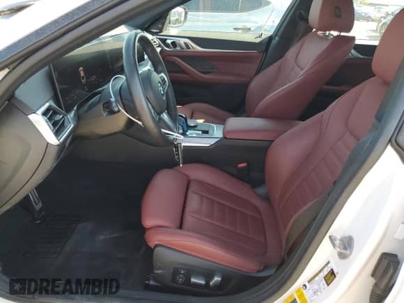 2023 BMW i4 eDrive40 with VIN WBY73AW0XPFP34797, listed as a Copart auction lot 81901885 with 16,966 mi miles and Salvage title. Bid and sale history available at DreamBid. Image 7.