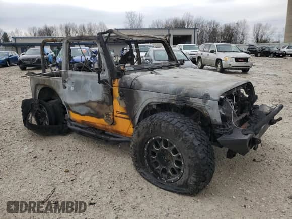 2012 Jeep Wrangler Sport with VIN 1C4AJWAG7CL210954, listed as a Copart auction lot 53303435 with Not provided miles and Non repairable. Bid and sale history available at DreamBid. Image 4.