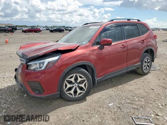 2020 Subaru Forester Premium with VIN JF2SKAJC6LH599219, listed as a Copart auction lot 81233935 with 36,170 mi miles and Salvage title. Bid and sale history available at DreamBid. Image 1.