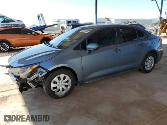 2022 Toyota Corolla L with VIN 5YFDPMAE8NP291021, listed as a Copart auction lot 80297485 with 37,449 mi miles and Salvage title. Bid and sale history available at DreamBid. Image 1.