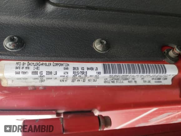 2001 Jeep Wrangler Sport with VIN 1J4FA49S11P339047, listed as a Copart auction lot 85923625 with 144,267 mi miles and Salvage title. Bid and sale history available at DreamBid. Image 12.