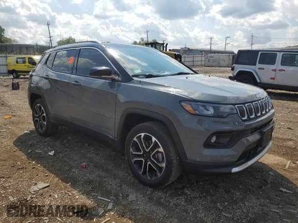 2022 Jeep Compass Limited с VIN 3C4NJDCB9NT102222, выставлен на аукционе Copart как лот 70653955 с пробегом 28 241 миль миль и Списание • Salvage title. История ставок и продаж доступна на DreamBid. Изображение 4.