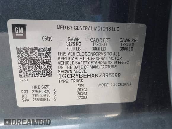 2019 Chevrolet Silverado 1500 Custom с VIN 1GCRYBEHXKZ395099, выставлен на аукционе IAAI как лот 42514009 с пробегом 96 910 миль миль и . История ставок и продаж доступна на DreamBid. Изображение 9.