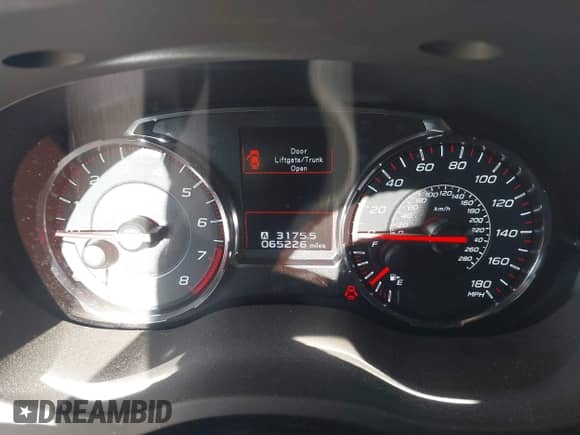 2018 Subaru WRX Premium with VIN JF1VA1C67J9833001, listed as a IAAI auction lot 43195499 with 65,226 mi miles and . Bid and sale history available at DreamBid. Image 7.