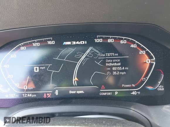 2022 BMW 3 Series M340i z VIN 3MW5U7J06N8C25602, wystawiony jako IAAI lot #43132526 z przebiegiem 73 771 mil mil oraz . Historia ofert i sprzedaży dostępna na DreamBid. Obrazek 7.