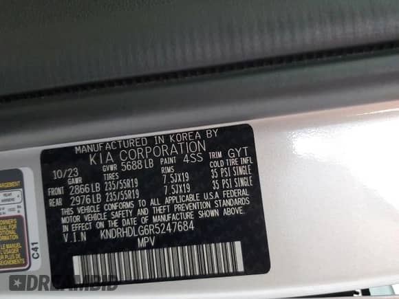 2024 Kia Sorento EX with VIN KNDRHDLG6R5247684, listed as a Copart auction lot 82343915 with 15,399 mi miles and Salvage title. Bid and sale history available at DreamBid. Image 14.