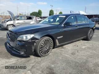 2013 BMW 7 Series 740Li xDrive with VIN WBAYF4C55DD127791, listed as a Copart auction lot 66229385 with 46,859 mi miles and Salvage title. Bid and sale history available at DreamBid. Image 1.