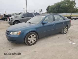 2007 Hyundai Sonata GLS with VIN 5NPET46C37H256121, listed as a Copart auction lot 84887235 with 202,008 mi miles and Salvage title. Bid and sale history available at DreamBid. Image 1.