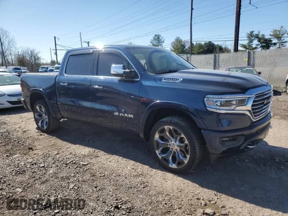 2020 Ram 1500 Longhorn with VIN 1C6SRFKT0LN164260, listed as a Copart auction lot 50313555 with Not provided miles and Salvage title. Bid and sale history available at DreamBid. Image 4.