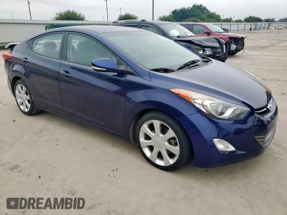 2013 Hyundai Elantra Limited with VIN 5NPDH4AE5DH212588, listed as a Copart auction lot 59755655 with 118,314 mi miles and Clean title. Bid and sale history available at DreamBid. Image 4.