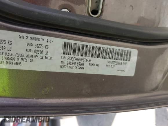 2017 Chrysler 300 Limited с VIN 2C3CCAAG5HH614480, выставлен на аукционе IAAI как лот 42759834 с пробегом 186 933 миль миль и . История ставок и продаж доступна на DreamBid. Изображение 9.