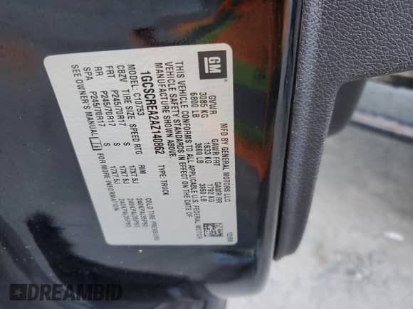 2010 Chevrolet Silverado 1500 LS с VIN 1GCSCREA2AZ140862, выставлен на аукционе Copart как лот 75449484 с пробегом Не указан миль и Списание • Salvage title. История ставок и продаж доступна на DreamBid. Изображение 12.