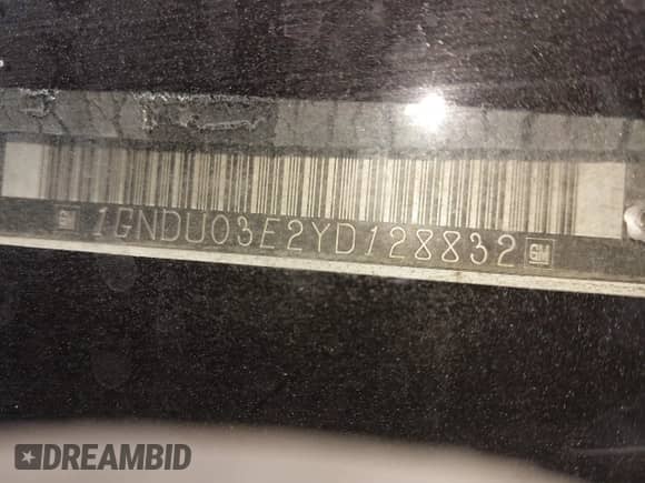 2000 Chevrolet Venture Plus 1SB с VIN 1GNDU03E2YD128832, выставлен на аукционе IAAI как лот 41984520 с пробегом Не указан миль и . История ставок и продаж доступна на DreamBid. Изображение 9.