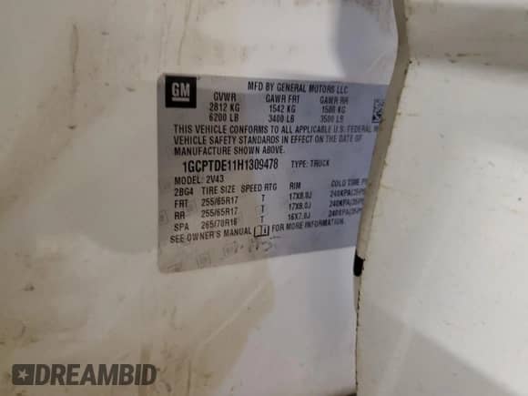 2017 Chevrolet Colorado 4WD Z71 z VIN 1GCPTDE11H1309478, wystawiony jako Copart lot #82426955 z przebiegiem 175 538 mil mil oraz Szkoda całkowita • Salvage title. Historia ofert i sprzedaży dostępna na DreamBid. Obrazek 12.