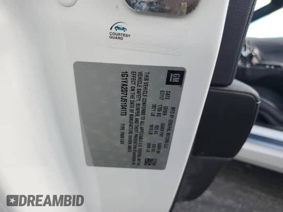 2018 Chevrolet Corvette 1LT with VIN 1G1YA2D71J5104173, listed as a Copart auction lot 90493795 with 23,391 mi miles and Non repairable. Bid and sale history available at DreamBid. Image 12.