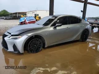 2021 Lexus IS 350 F Sport with VIN JTHGZ1B22M5039821, listed as a Copart auction lot 61491505 with 61,557 mi miles and Salvage title. Bid and sale history available at DreamBid. Image 1.