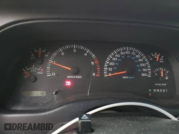 1998 Dodge Durango with VIN 1B4HS28Y0WF104123, listed as a Copart auction lot 71861495 with 268,518 mi miles and Non repairable. Bid and sale history available at DreamBid. Image 9.