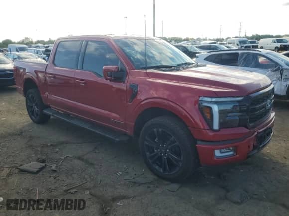 2024 Ford F-150 Lariat with VIN 1FTFW5LD6RFB96248, listed as a Copart auction lot 69278555 with 8,951 mi miles and Salvage title. Bid and sale history available at DreamBid. Image 4.