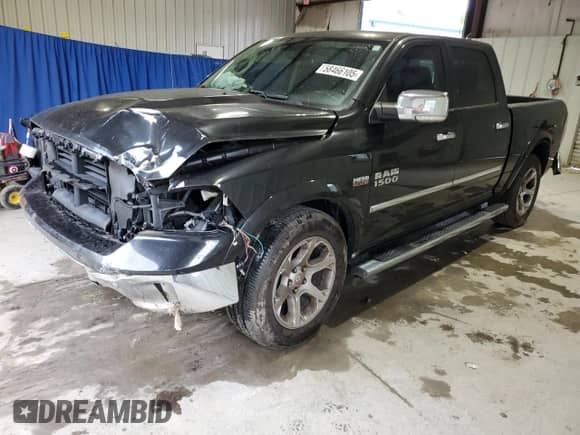 2016 Ram 1500 Laramie z VIN 1C6RR6NT3GS347718, wystawiony jako Copart lot #58466105 z przebiegiem Nie podano mil oraz Szkoda całkowita • Salvage title. Historia ofert i sprzedaży dostępna na DreamBid. Obrazek 1.