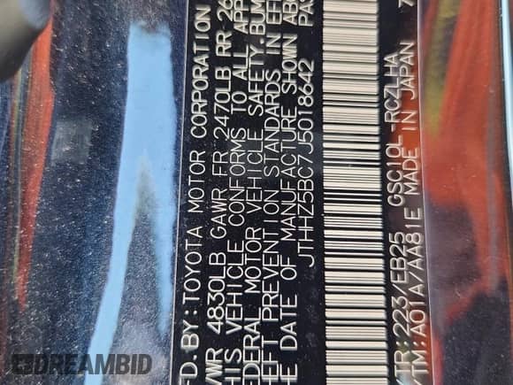 2018 Lexus RC 350 z VIN JTHHZ5BC7J5018642, wystawiony jako Copart lot #82604085 z przebiegiem 72 173 mil mil oraz Szkoda całkowita • Salvage title. Historia ofert i sprzedaży dostępna na DreamBid. Obrazek 13.