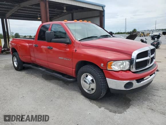 2005 Dodge 3500 SLT with VIN 3D7MR48C05G743179, listed as a Copart auction lot 65716215 with 203,752 mi miles and Salvage title. Bid and sale history available at DreamBid. Image 4.