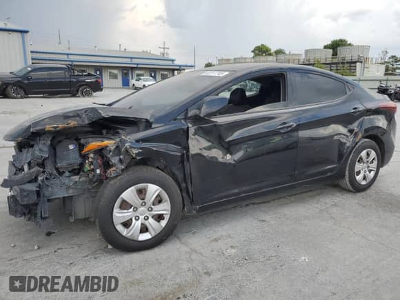 2016 Hyundai Elantra Limited with VIN KMHDH4AE8GU583816, listed as a Copart auction lot 68117745 with Not provided miles and Salvage title. Bid and sale history available at DreamBid. Image 1.