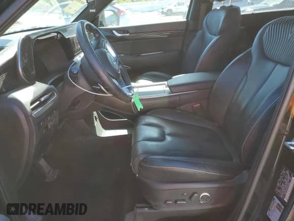2023 Hyundai Palisade Calligraphy with VIN KM8R7DGE8PU554591, listed as a Copart auction lot 80499875 with 32,706 mi miles and Salvage title. Bid and sale history available at DreamBid. Image 7.