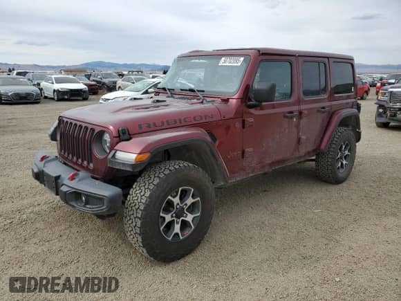 2021 Jeep Wrangler Unlimited Rubicon with VIN 1C4HJXFN1MW550161, listed as a Copart auction lot 50702095 with 92,071 mi miles and Salvage title. Bid and sale history available at DreamBid. Image 1.
