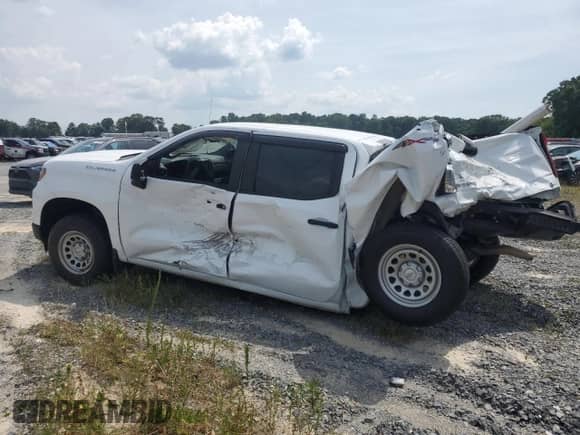 2023 Chevrolet Silverado 1500 Work Truck with VIN 1GCPDAEK3PZ217695, listed as a Copart auction lot 59963135 with Not provided miles and Salvage title. Bid and sale history available at DreamBid. Image 2.