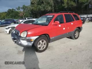 2003 Hyundai Santa Fe GLS with VIN KM8SC13D43U555658, listed as a Copart auction lot 85096045 with 135,161 mi miles and Salvage title. Bid and sale history available at DreamBid. Image 1.