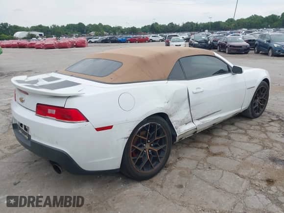 2015 Chevrolet Camaro LT with VIN 2G1FD3D31F9104251, listed as a IAAI auction lot 42851149 with 168,693 mi miles and . Bid and sale history available at DreamBid. Image 4.