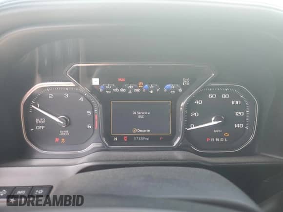 2020 GMC Sierra 1500 AT4 with VIN 3GTU9EET4LG417659, listed as a Copart auction lot 60338635 with 37,389 mi miles and Salvage title. Bid and sale history available at DreamBid. Image 9.