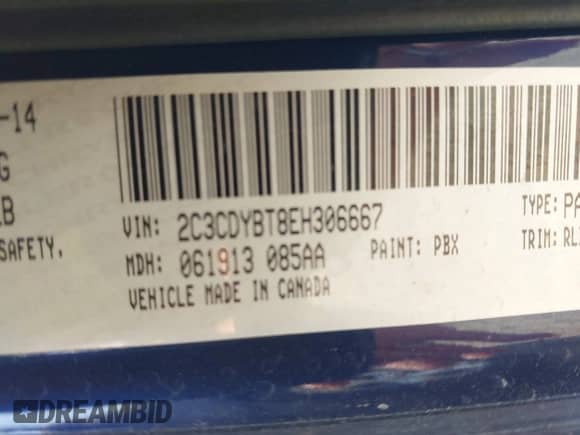 2014 Dodge Challenger R/T с VIN 2C3CDYBT8EH306667, выставлен на аукционе IAAI как лот 42173166 с пробегом 67 307 миль миль и . История ставок и продаж доступна на DreamBid. Изображение 9.