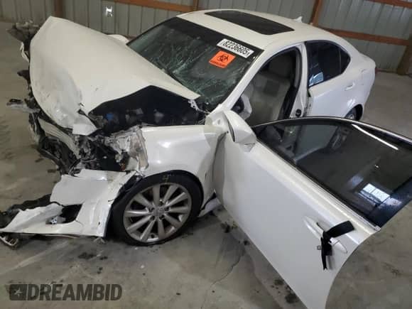 2010 Lexus IS 250 с VIN JTHCF5C29A5039971, выставлен на аукционе Copart как лот 82236605 с пробегом Не указан миль и Списание • Salvage title. История ставок и продаж доступна на DreamBid. Изображение 1.