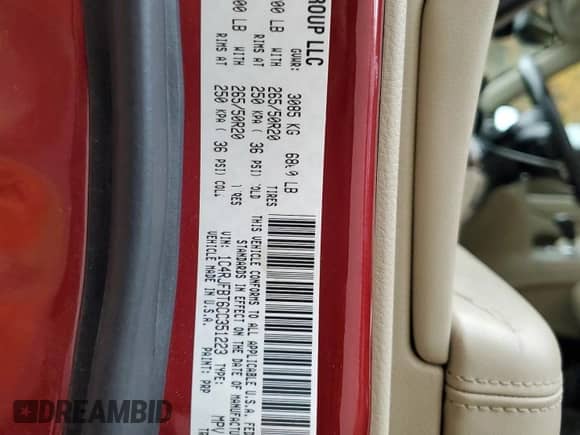 2012 Jeep Grand Cherokee Limited z VIN 1C4RJFBT6CC351223, wystawiony jako Copart lot #86771705 z przebiegiem 119 599 mil mil oraz Szkoda całkowita • Salvage title. Historia ofert i sprzedaży dostępna na DreamBid. Obrazek 13.