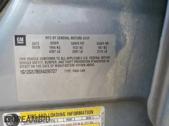 2008 Chevrolet Malibu 1FL с VIN 1G1ZG57B684296727, выставлен на аукционе Copart как лот 80895485 с пробегом 189 204 миль миль и Списание • Salvage title. История ставок и продаж доступна на DreamBid. Изображение 13.