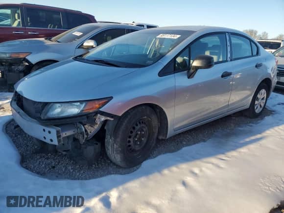 2012 Honda Civic with VIN 2HGFB2F28CH513684, listed as a Copart auction lot 85117134 with 184,134 mi miles and Salvage title. Bid and sale history available at DreamBid. Image 1.