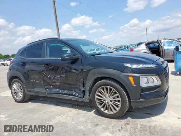 2021 Hyundai Kona SEL with VIN KM8K22AA4MU737489, listed as a Copart auction lot 58966225 with 37,006 mi miles and Salvage title. Bid and sale history available at DreamBid. Image 4.