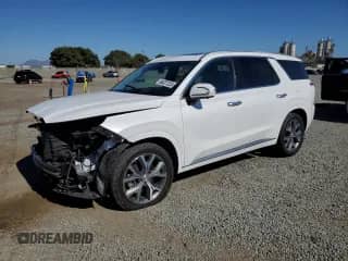 2021 Hyundai Palisade Limited with VIN KM8R54HE6MU241572, listed as a Copart auction lot 66327325 with 21,325 mi miles and Salvage title. Bid and sale history available at DreamBid. Image 1.