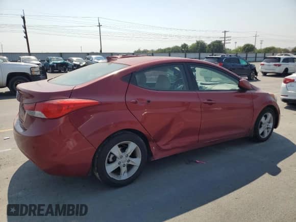 2013 Hyundai Elantra GLS with VIN KMHDH4AE9DU715896, listed as a Copart auction lot 65072405 with 176,945 mi miles and Salvage title. Bid and sale history available at DreamBid. Image 3.