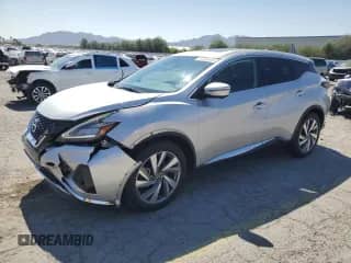 2021 Nissan Murano SL with VIN 5N1AZ2CJXMC143144, listed as a Copart auction lot 57536335 with 21,314 mi miles and Salvage title. Bid and sale history available at DreamBid. Image 1.
