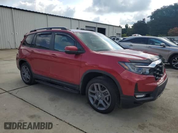 2022 Honda Passport EX-L with VIN 5FNYF8H59NB031479, listed as a Copart auction lot 66687805 with 17,850 mi miles and Salvage title. Bid and sale history available at DreamBid. Image 4.