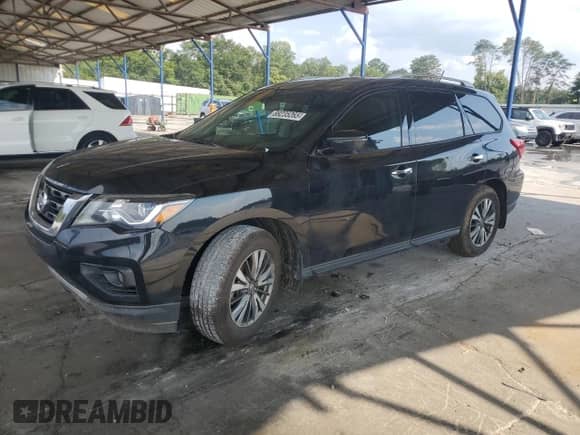2018 Nissan Pathfinder SV with VIN 5N1DR2MM6JC656795, listed as a Copart auction lot 69235265 with 116,594 mi miles and Salvage title. Bid and sale history available at DreamBid. Image 1.