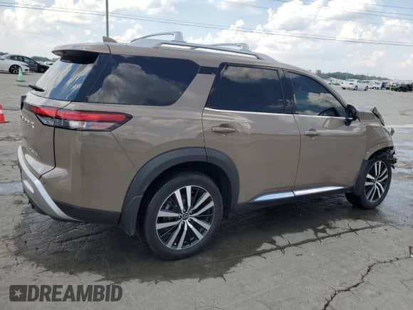 2023 Nissan Pathfinder Platinum with VIN 5N1DR3DH3PC266528, listed as a Copart auction lot 69233905 with 44,384 mi miles and Salvage title. Bid and sale history available at DreamBid. Image 3.
