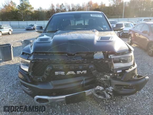 2019 Ram 1500 Rebel with VIN 1C6RRELT1KN717052, listed as a Copart auction lot 80628014 with 47,405 mi miles and Salvage title. Bid and sale history available at DreamBid. Image 5.