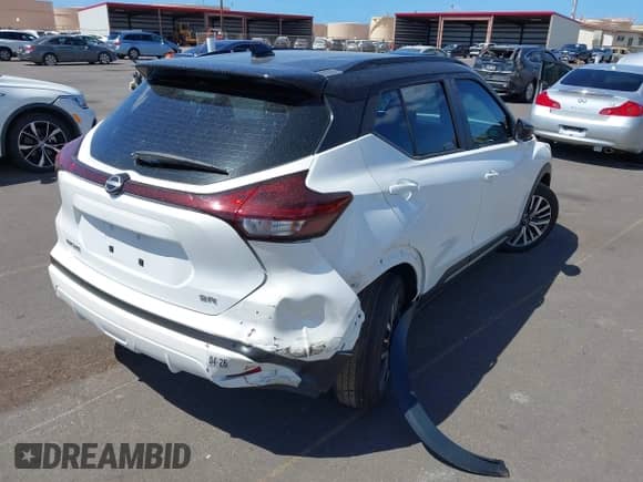 2024 Nissan Kicks SR with VIN 3N1CP5DV6RL535820, listed as a IAAI auction lot 43188034 with 6,519 mi miles and . Bid and sale history available at DreamBid. Image 6.