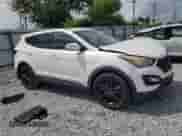 2013 Hyundai Santa Fe Sport with VIN 5XYZU3LAXDG058456, listed as a Copart auction lot 84437475 with 200,000 mi miles and Salvage title. Bid and sale history available at DreamBid. Image 4.