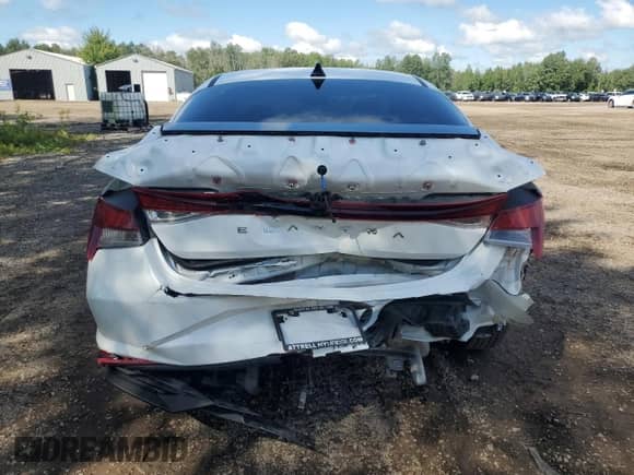 2023 Hyundai Elantra SEL with VIN KMHLM4AG0PU376457, listed as a Copart auction lot 67086625 with 44,258 mi miles and Salvage title. Bid and sale history available at DreamBid. Image 6.